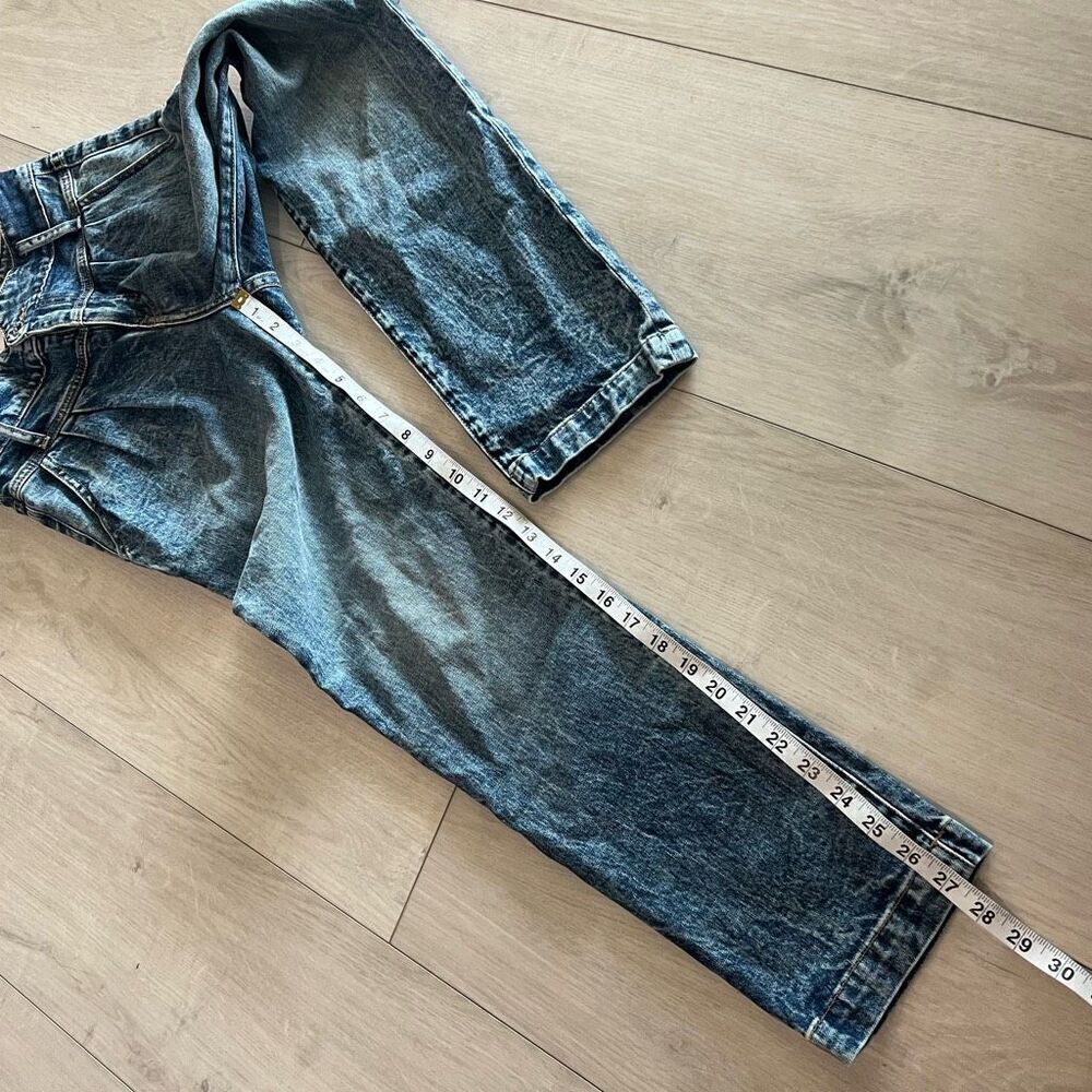 Jonathan Simkhai Theo High Rise Belted Pleated Taper Trousers Jeans size 24 - Picture 3 of 9